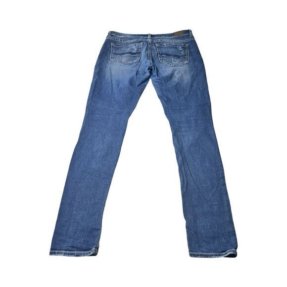 BKE Buckle Womens Payton Jeans 29L Mid-Rise Straight Leg Blue Denim - Picture 2 of 6